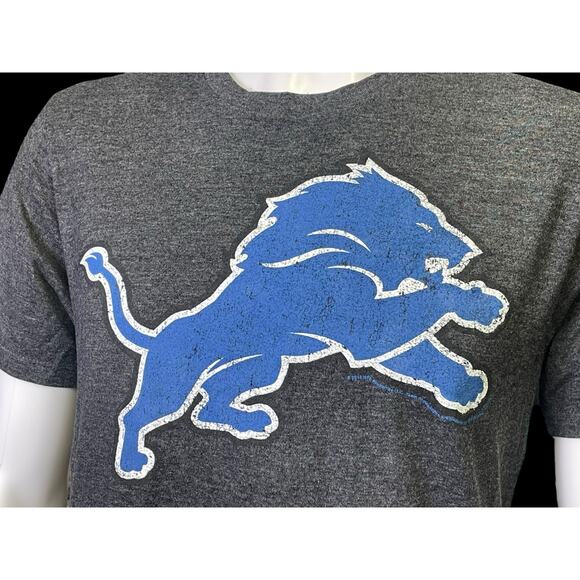 2014 NFL Team Apparel Detroit Lions Football Graphic T-Shirt Men's Size Medium - Picture 7 of 8